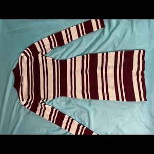 Medium Maroon + White Tshirt Dress